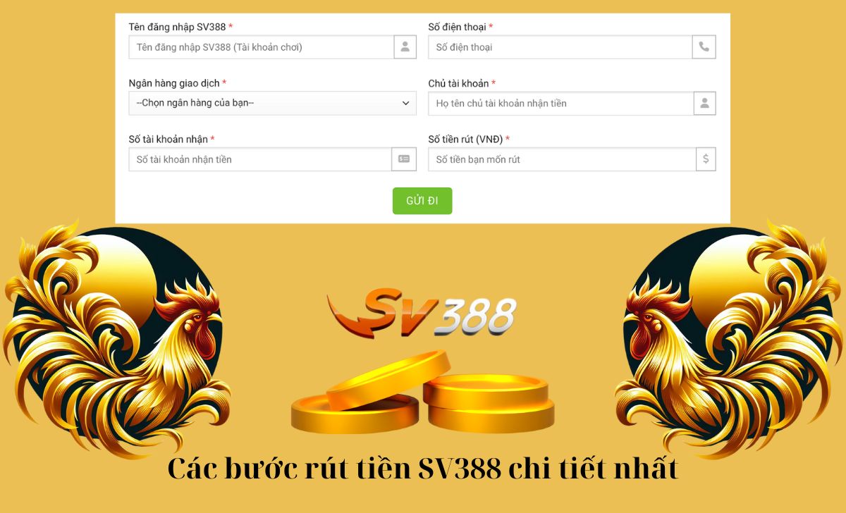 Các bước rút tiền SV388 chi tiết nhất